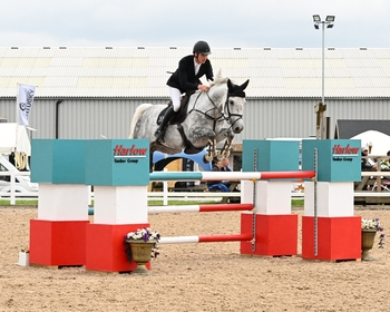 Joe Trunkfield and Tankardstown No Diggity Triumph at Redpost Equestrian Senior Foxhunter Second Round